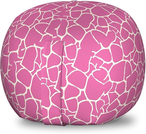 Miniatura 4 de Ambesonne Hot Pink - Silla de almacenamiento para juguetes, diseño abstracto de piel de jirafa, colorido animal exótico camuflaje Savannah Jungle,