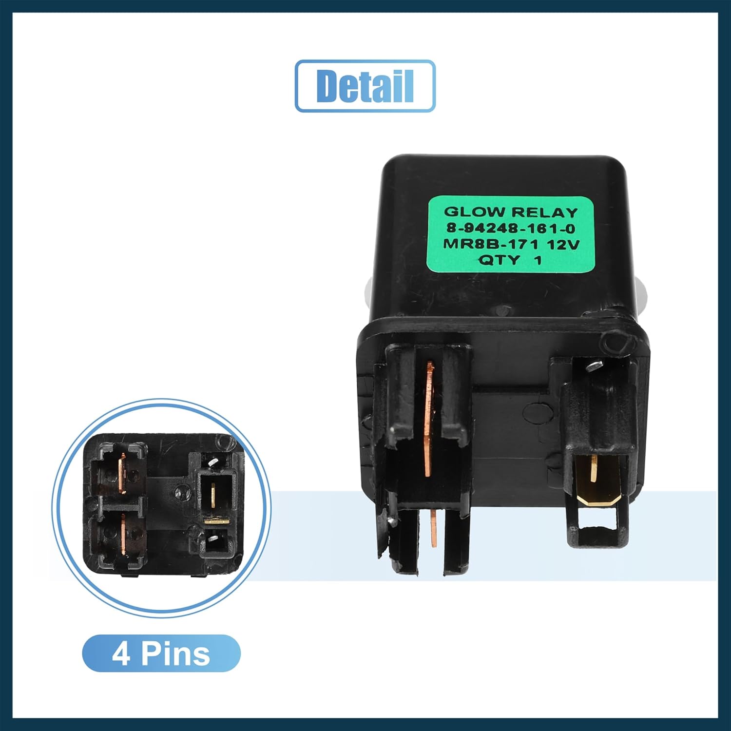 No.8942481610/8942481610 Preheating Glow Plug Relay for Yanmar 12V Item Replacement Automotive Parts