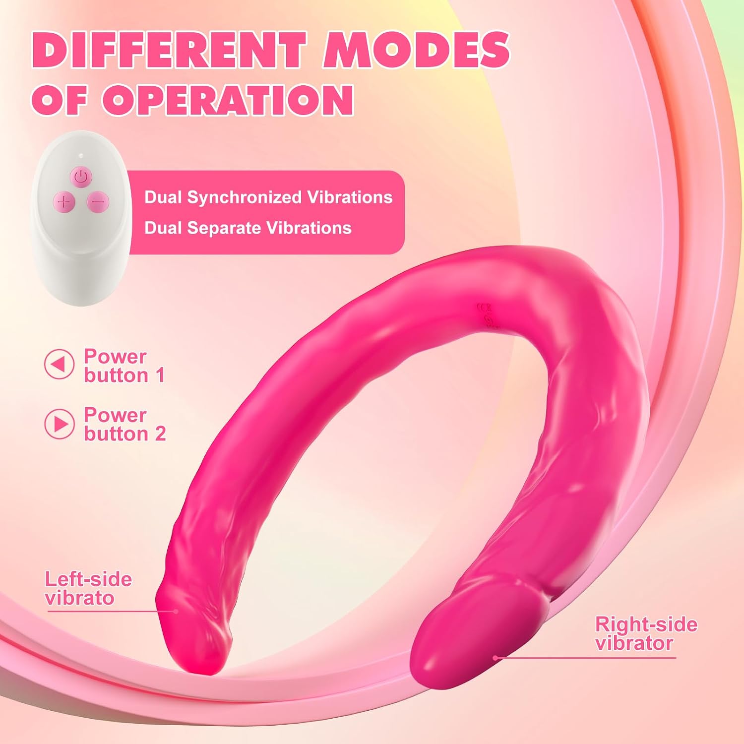 ROSYSROSY Double-Ended Vibrator Vibrating Dildo for Couple Sex Toys - 15.7 Inches Strapless G Spot Dildos Silicone Fake Penis with 10 Vibration Remote for Lesbian Anal Play Adult Toys & Games