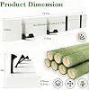 Perchero de pared, ganchos de abrigo plegables de madera resistentes, ganchos retráctiles para colgar bolsos, ropa, llaves, toallas, para baño, entrada (4 ganchos, blanco) 5