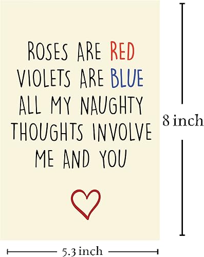 Miniatura 2 de Cheerin Tarjetas de aniversario para él y ella, divertida tarjeta de felicitación divertida con sobre, tarjeta de cumpleaños para marido, esposa,