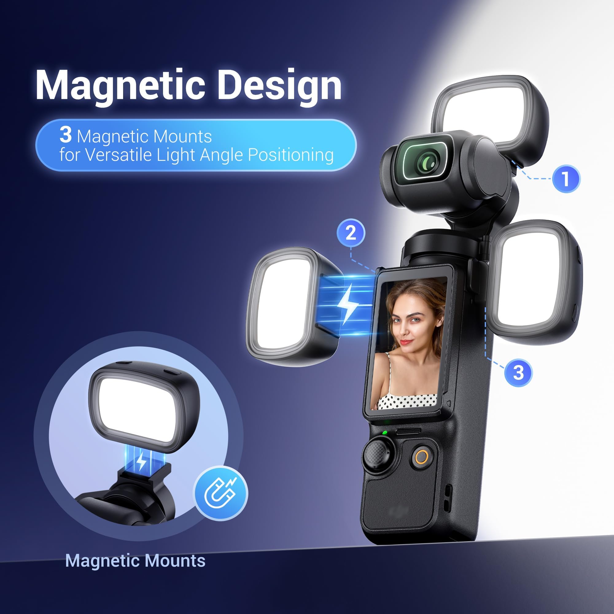 Amazon.com : JJC Pocket 3 LED Light for DJI Osmo Pocket 3 / Muse