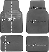 Vista 4 de FH Group Alfombrillas para el Piso del Automóvil - Alfombrillas de Alfombra para Piso de Automóviles, Ajuste Universal para Alfombrillas de Piso