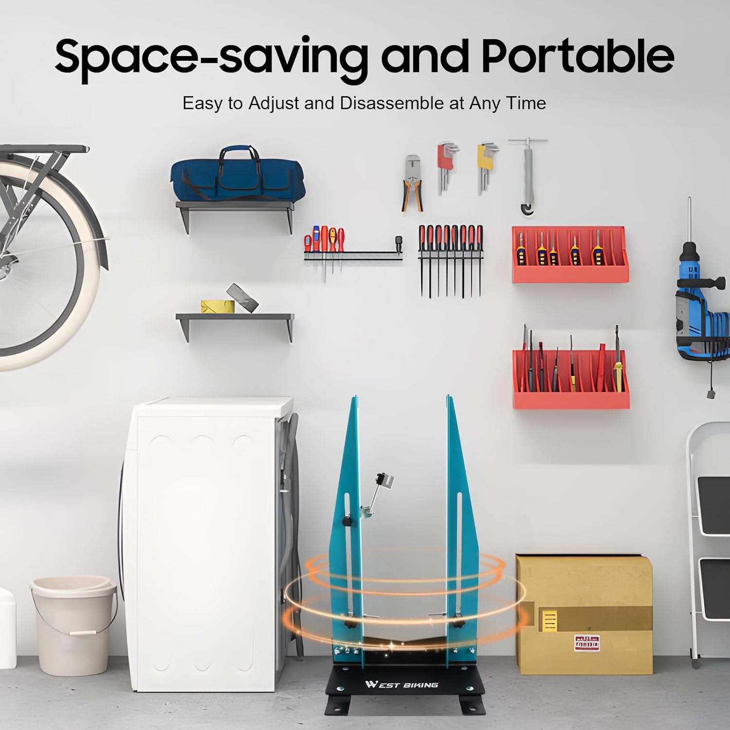 Wheel Truing Stand Bicycle Wheel Alignment Repair Tool Removable Adjustable Professional Wheel Tire Truing Workstand for MTB, Folding Bikes, Road Bikes, Mountain Bikes, CX/Gravel, Obesity Bikes, e-Bikes, City Bikes