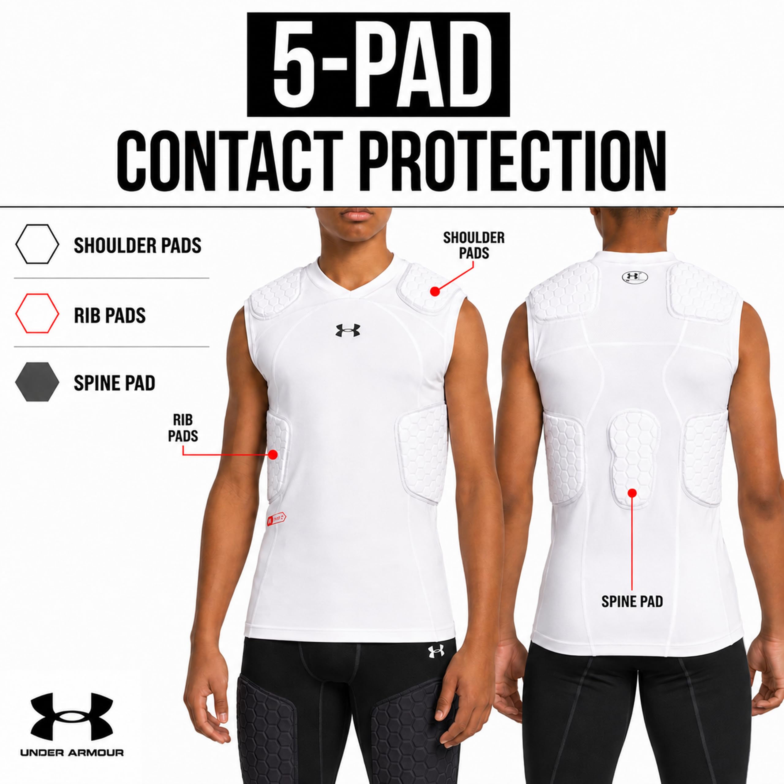 Under Armour Gameday Armour Pro - Camiseta de fútbol Unisex Adulto