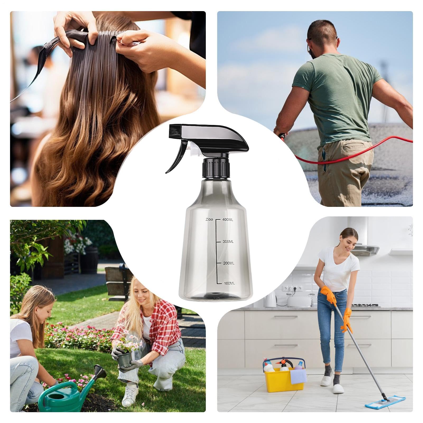 Genérico Botella De Spray, Botella De Rociador Recargable, Botella De Solución De Limpieza Vacía, Diseño De Gatillo Para La Cocina De 20x8.5 Cm, Liviano Y Portátil