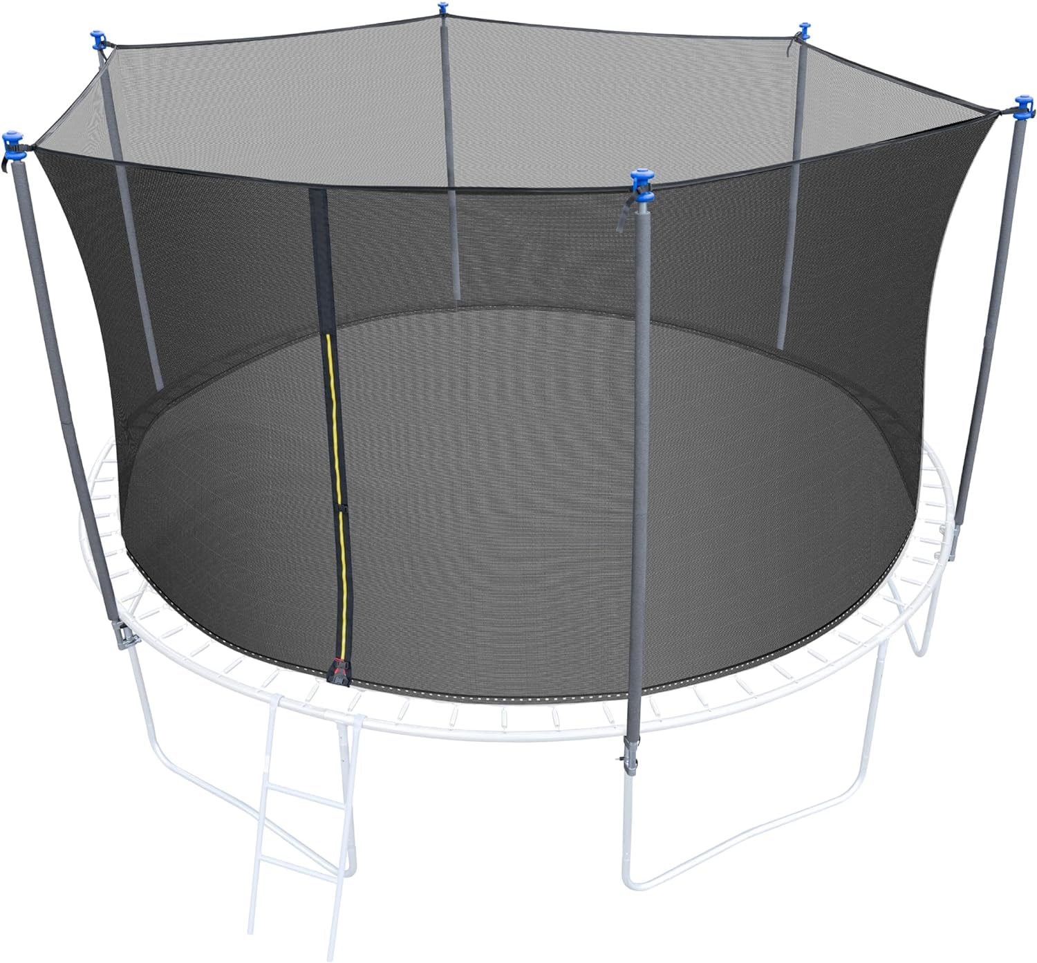 10/12/14/16FT Trampoline Replacement Enclosure Net with Universal Trampoline Replacement Enclosure Poles and Hardware 2.0