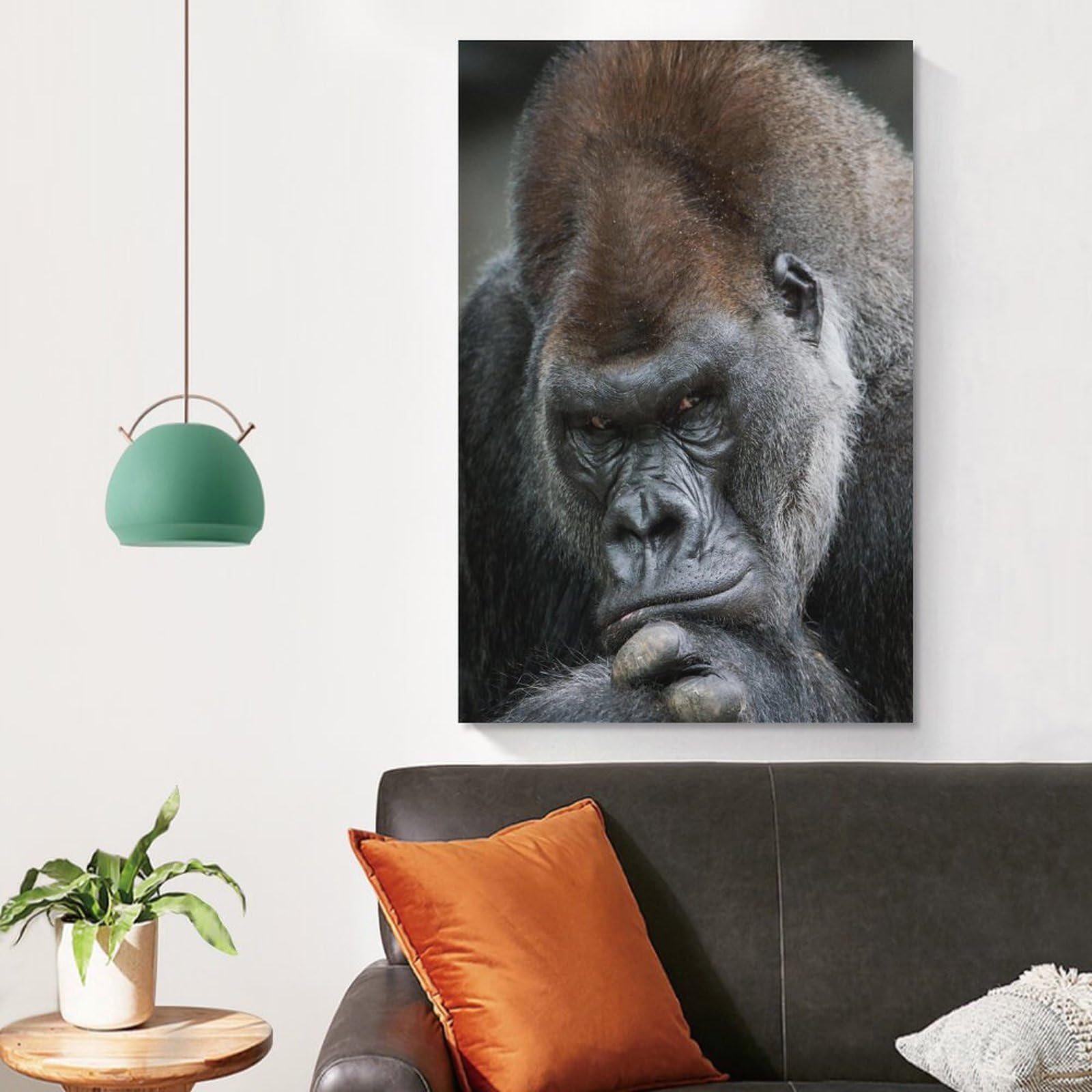 Amazon.co.jp: ルアートキャンバスブラックシンキングゴリラ