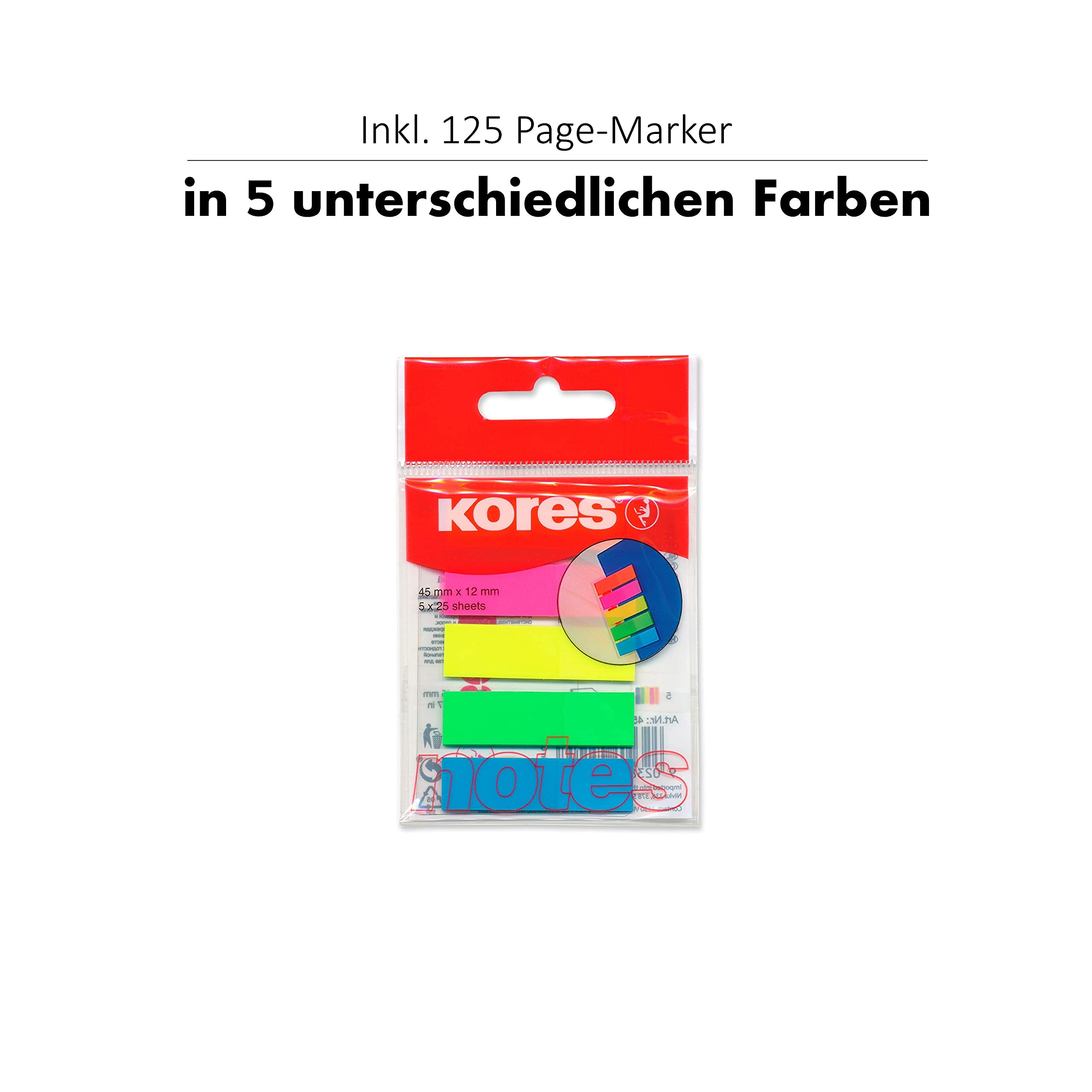 1.000 x Lieferscheintaschen 225 x 120 mm in DIN-LANG Gold "Lieferschein/Rechnung" inkl. 125 Page-Marker in 5 Farben - Dokumenten-Taschen selbstklebend - Begleitpapiertaschen für Versand