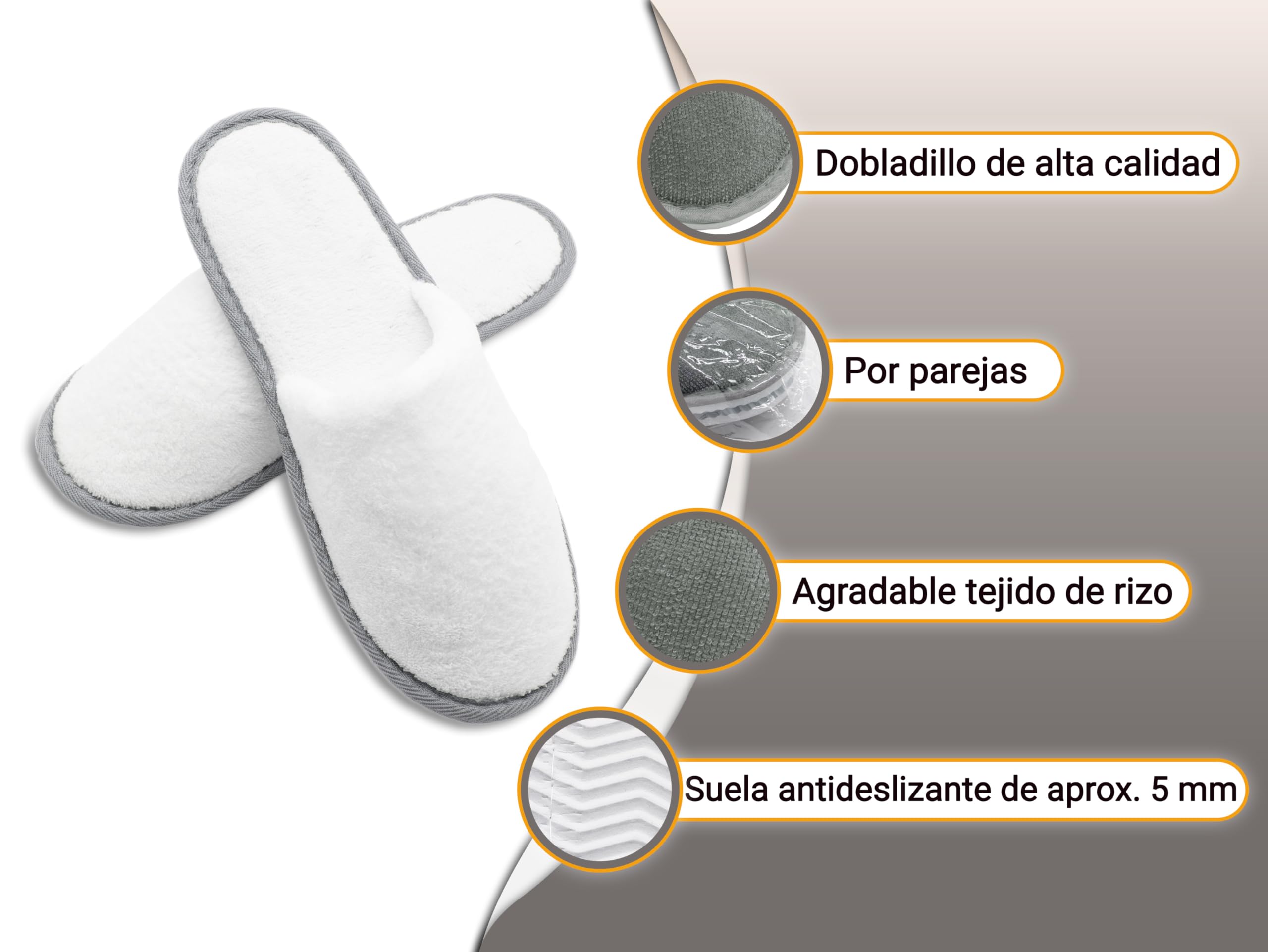 ZOLLNER 10 pares de zapatillas de viaje y hotel, antideslizantes, muy suaves, 506