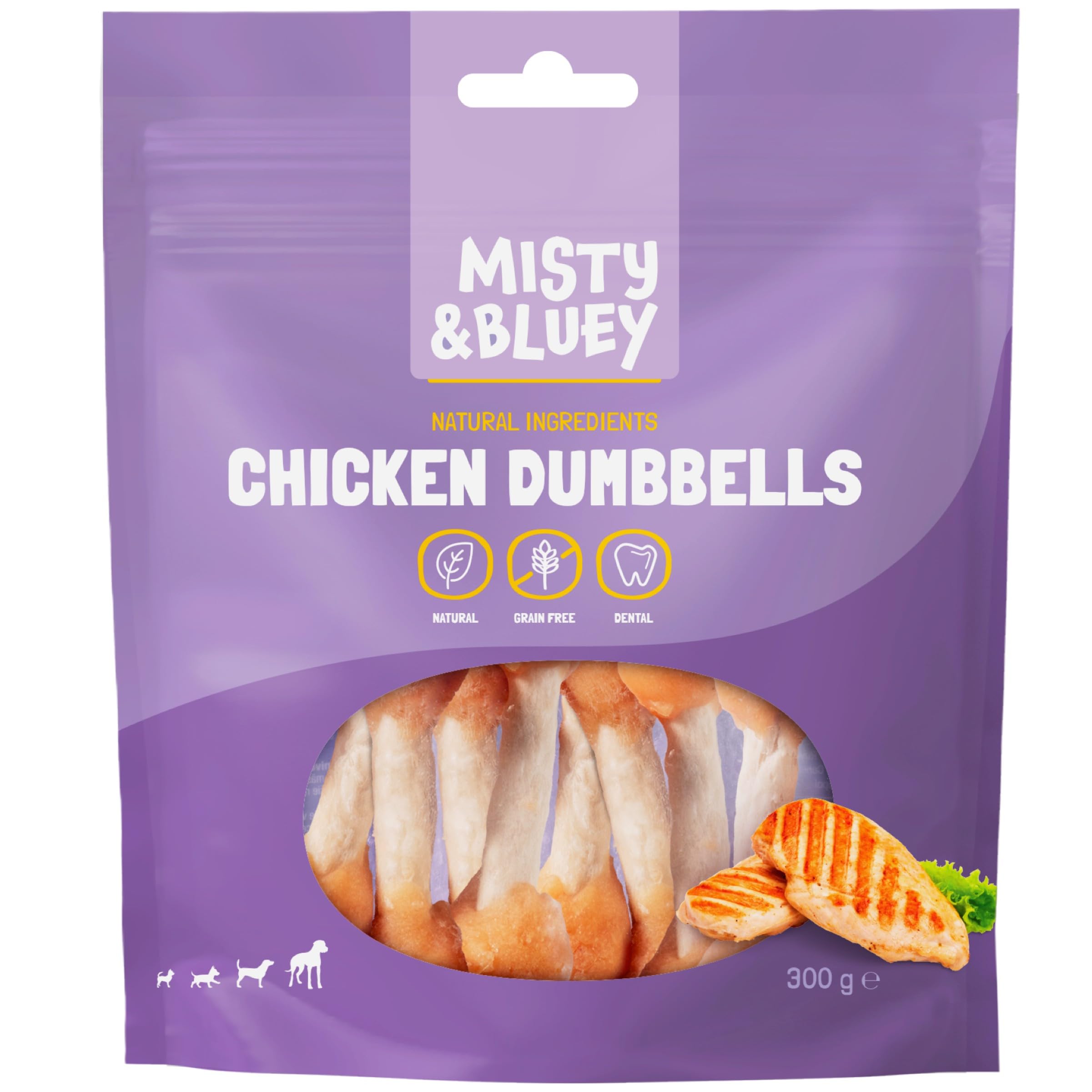 Misty & Bluey Chicken Dumbbells 300g