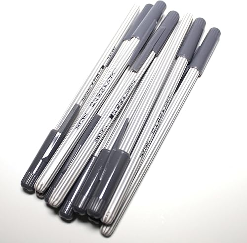 Miniatura 8 de x12Monami Big Plata, Tela, piel para cortar1.0mmPlata Bolígrafo de tintaPack de 12rotuladores