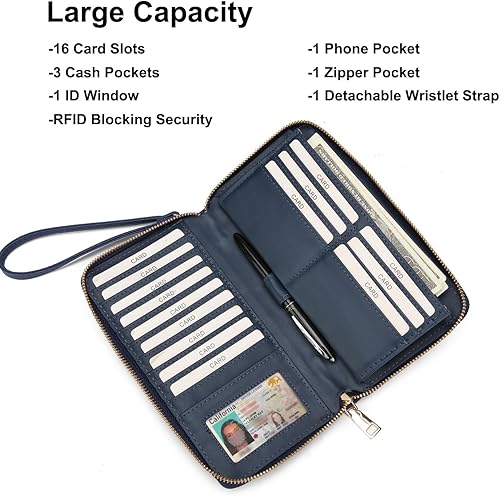 Miniatura 3 de Soperwillton Bolso de mano para mujer, monedero, bolso de hombro, asa superior, bolsa de trabajo, juego de 2 piezas