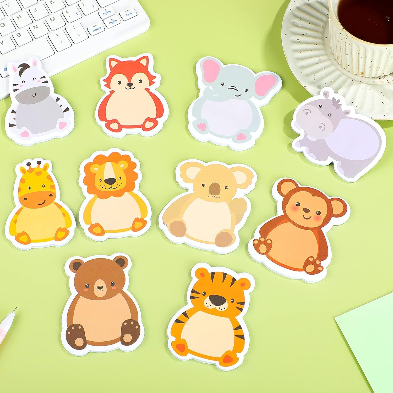 Zonon 30 Sets Animal Sticky Notes, Memo Markers, 10 Styles, Lovely Style image 5