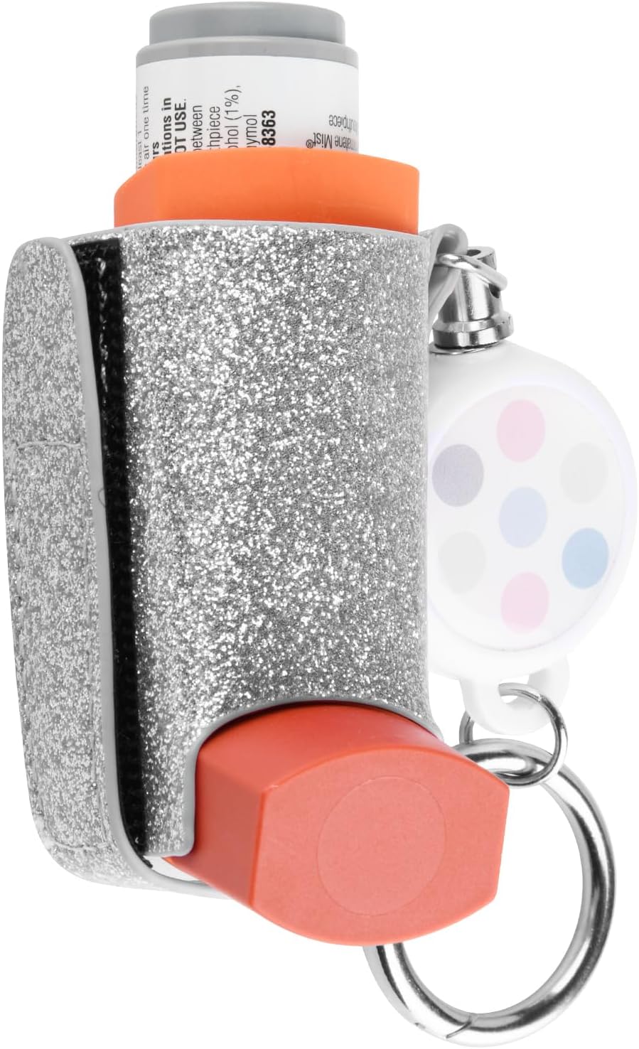 Beautyflier Asthma Inhaler Holder Keychain Retractable Clip PU Leather Travel Handy Holder for Kids and Adults, Holder Only
