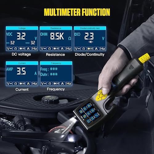 Miniatura 3 de AUTOOL Probador de circuito automotriz, kit de sonda de circuito de potencia de 9 V-30 V con multímetroreléprobador de inyector de