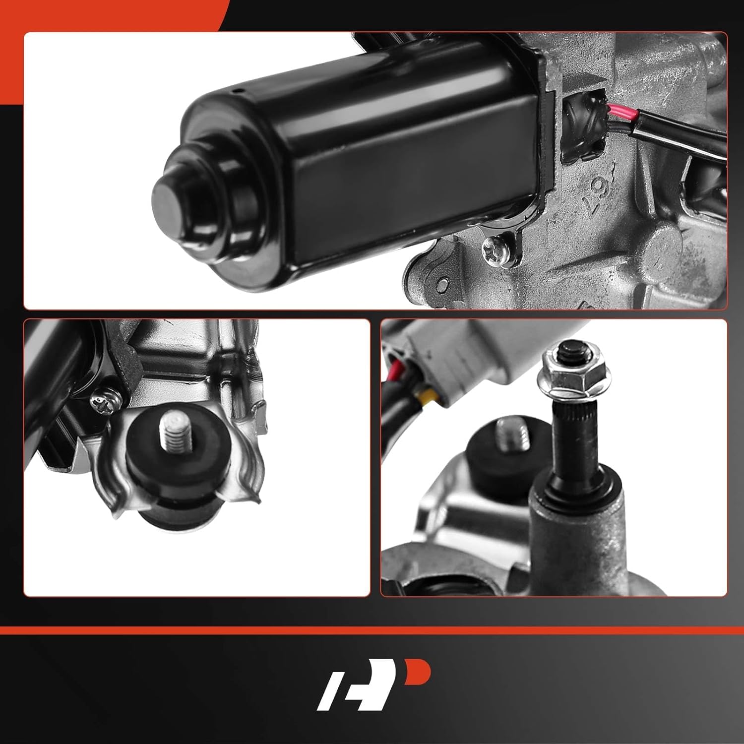 A-Premium Rear Windshield Wiper Motor Compatible with Toyota Sequoia 2001 2002 2003 2004 2005 2006 2007, V8 4.7L, Sport Utility, 3-Pin