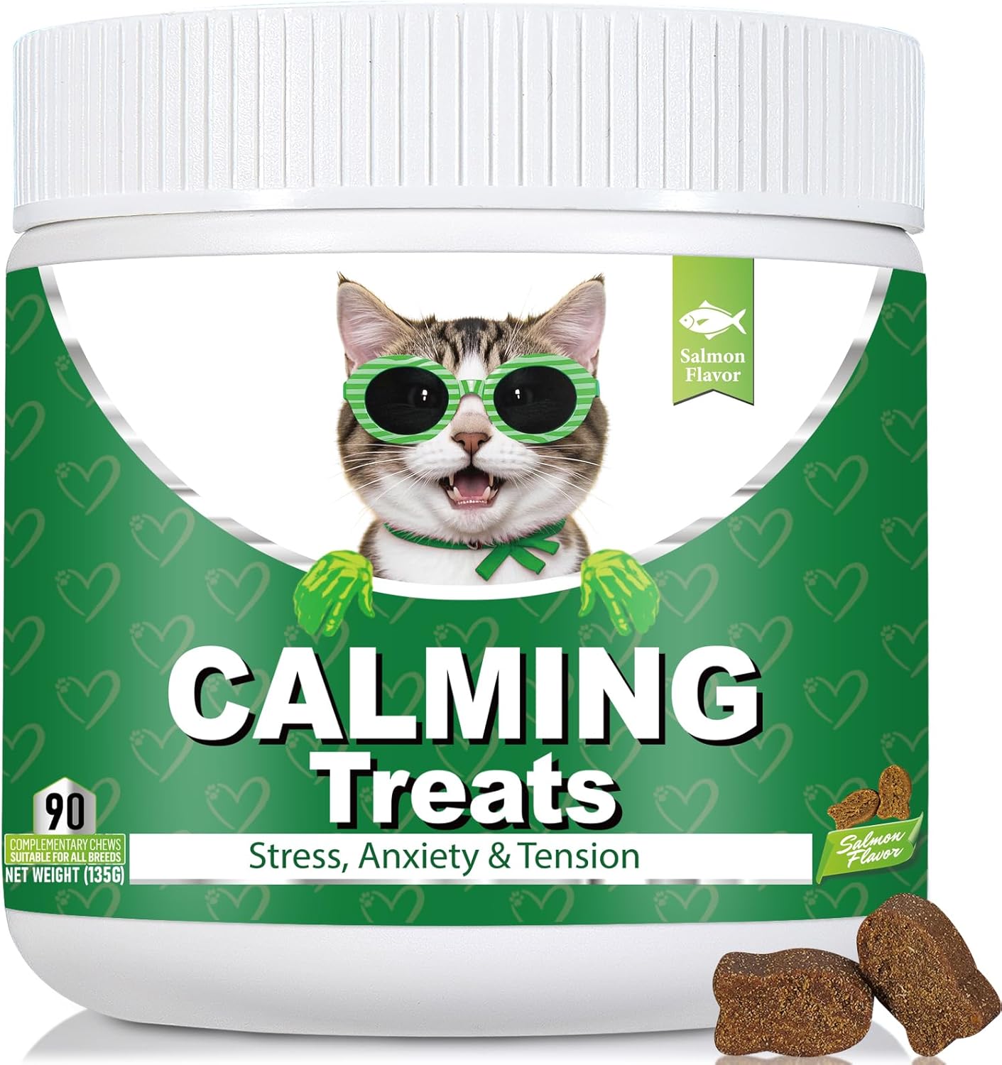 Bailey & Buddies Calming Cat Treats – 100% Natural Soft Chews to Reduce Stress, Fear & Aggression – Anxiety Relief for Cats of All Breeds & Ages – Soothes Nervous, Hyperactive & Stressed Cats