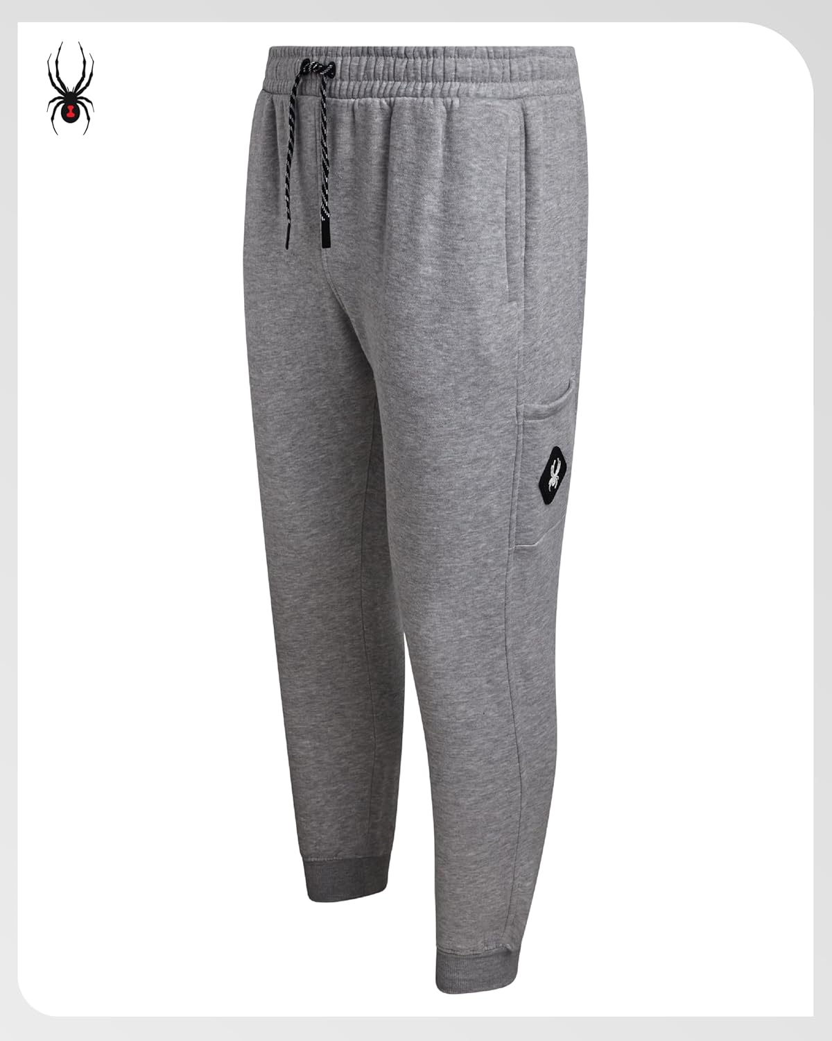 Spyder Mens Cargo Sweatpants - Soft Stretch Fleece Mens Joggers with Pockets & Elastic Waistband for Running Jogging Workout - Image 2