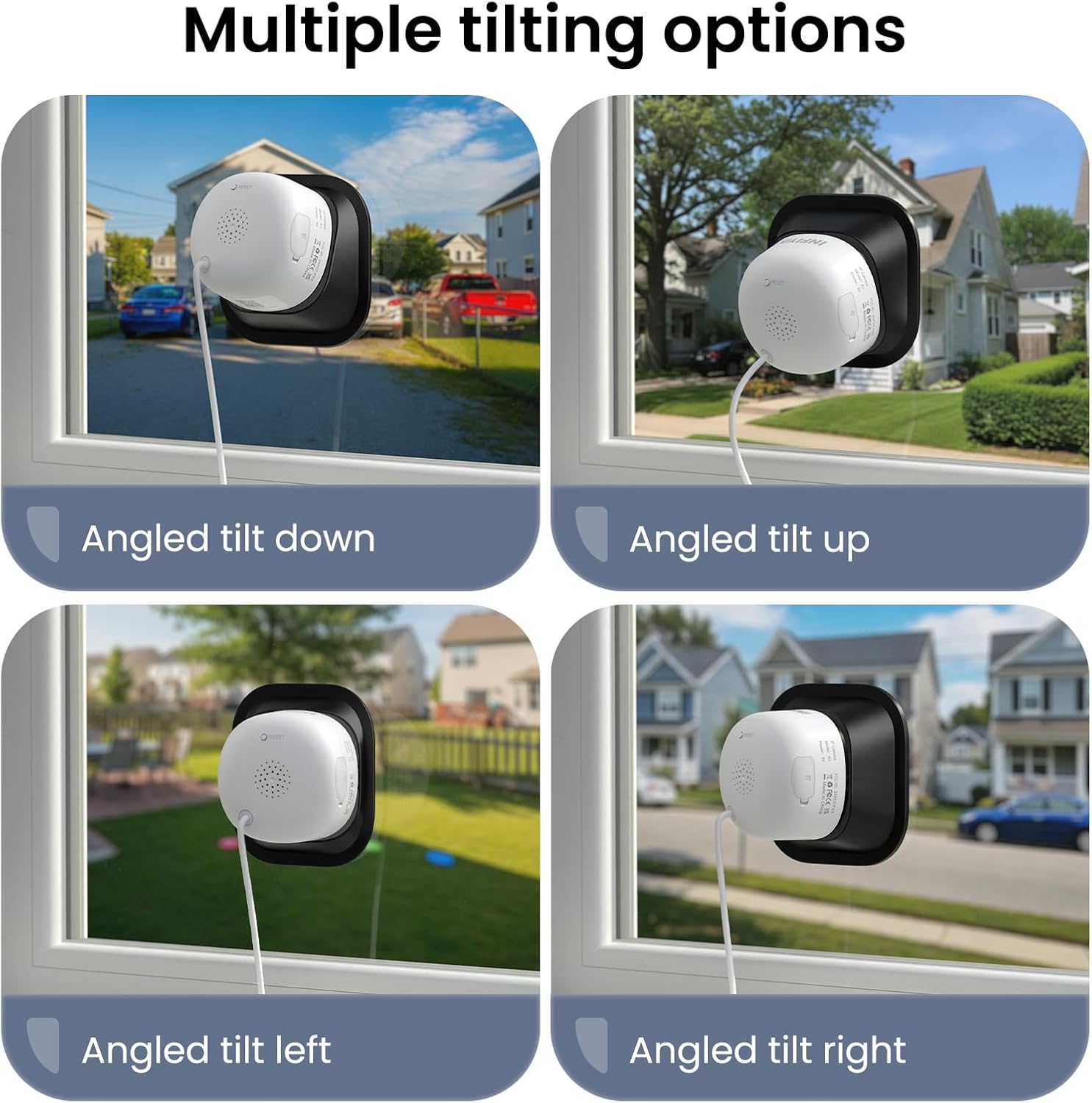 INFIYA 2K Window Camera, 2.4Ghz&5Ghz WiFi Security Cameras, Adjustable View with 18° Tilt Mount, Indoor Outdoor use with Anti-Glare Color Night Vision,24/7 Recording Cameras for Home Security, 1Pack