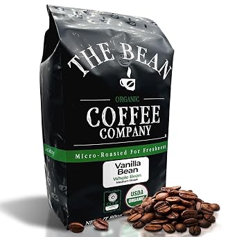 The Bean Organic Coffee Co. Vanilla Bean, Medium, Whole Bean, 5 lb