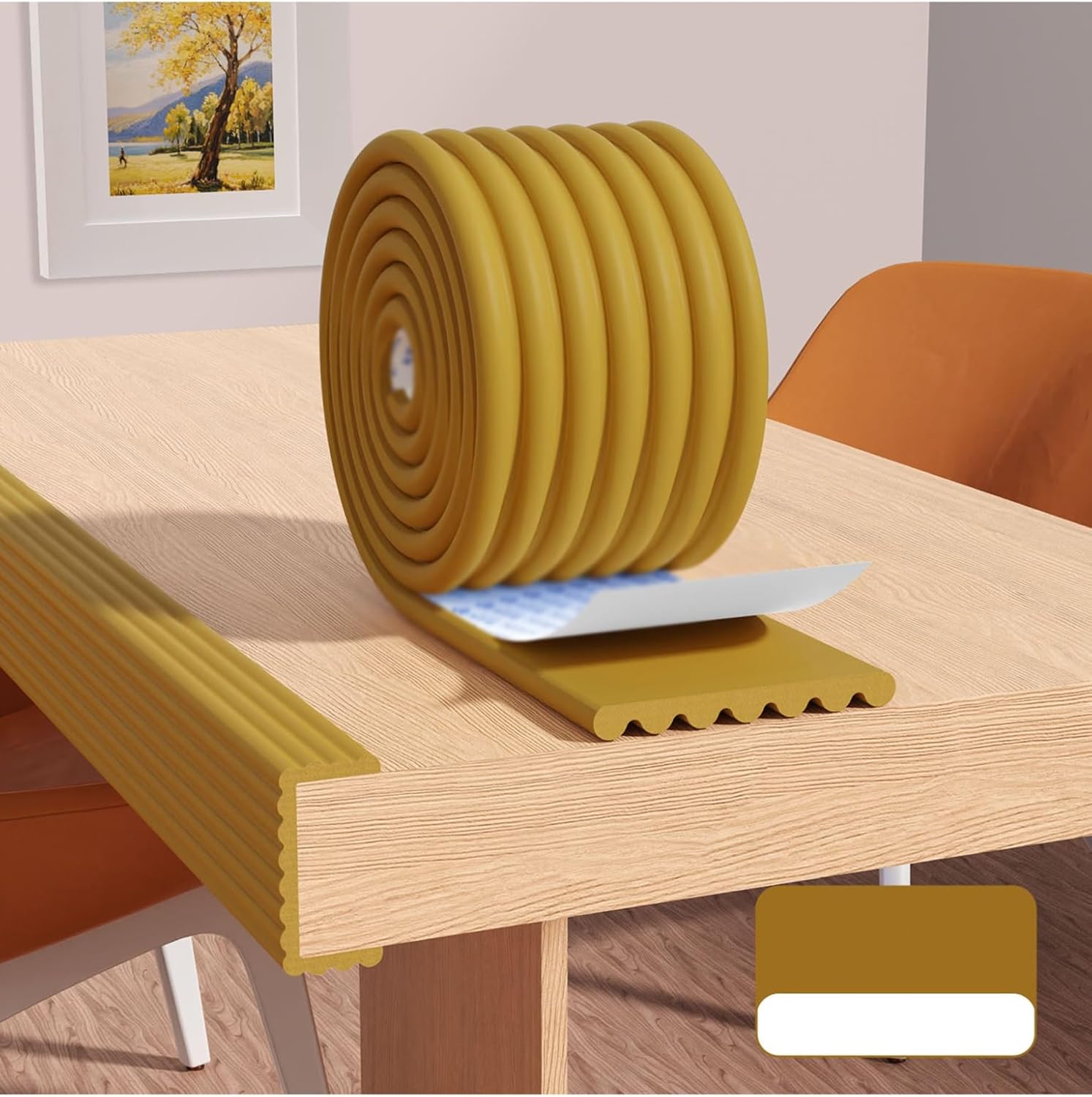 Self-Adhesive Basketball Pole Pad, 1cm Thick Safety Wrap for Youth & Garage Use on Metal Poles - Durable Brown Foam, 1000cm/32.8ft for Ultimate Protection