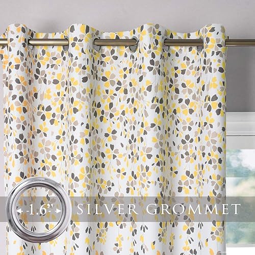 Miniatura 4 de Cortinas opacas KGORGE con diseño de llanto de flores