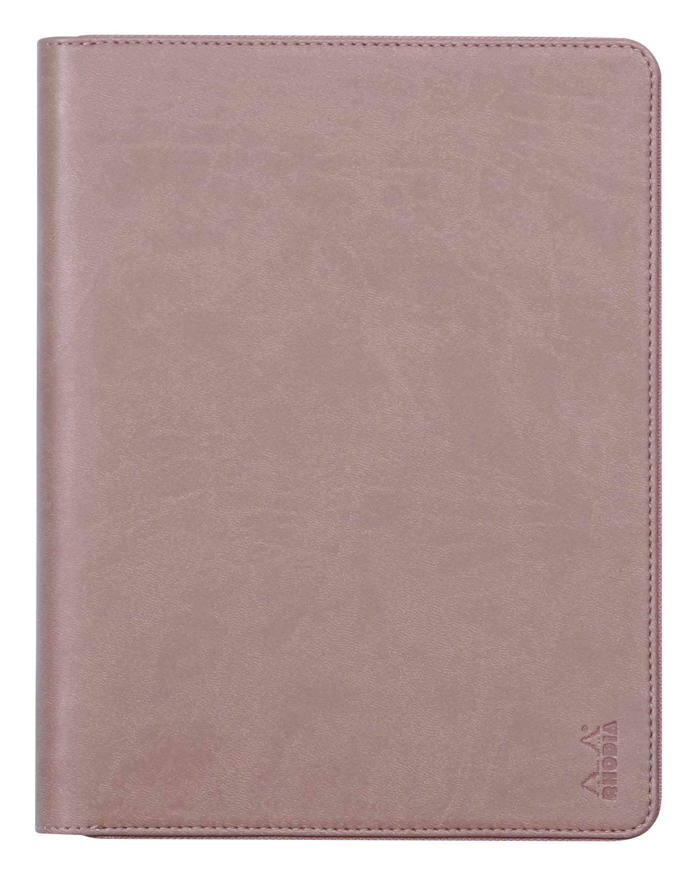 RHODIA 168108C - Briefcase Rhodiarama Rosewood - for Notepads and Notebooks A5 or A5+ | Dimensions Closed 19.5x25.5 cm - Pocket for Tablet - Premium Faux Leather