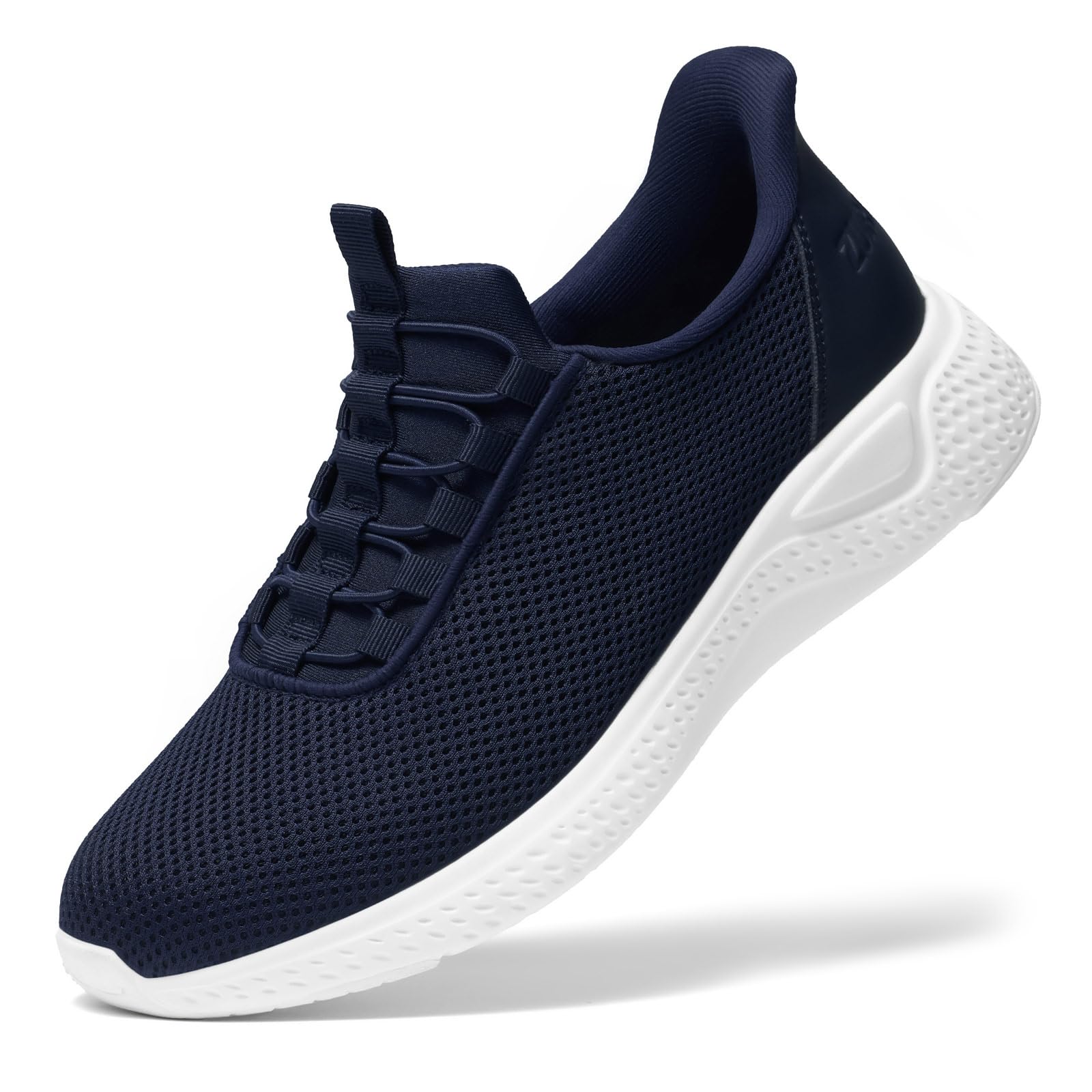 ZURIN Mens Slip On Walking Sneakers with Arch Support,Lightweight Breathable Non Slip Tennis Running Shoes for Athletic Workout Gym Work