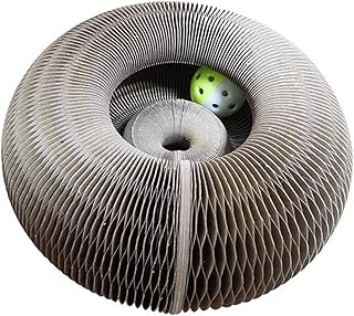 Magic Organ Cat Scratching Board, Foldable Convenient Cat Scratcher Durable Recyclable, with a Toy Bell Ball Attractive Cat Climbing Frame