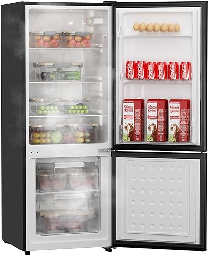 Upstreman Refrigerador de 7.1 pies cúbicos con congelador inferior, refrigerador de apartamento con congelador, eficiencia energética, gran