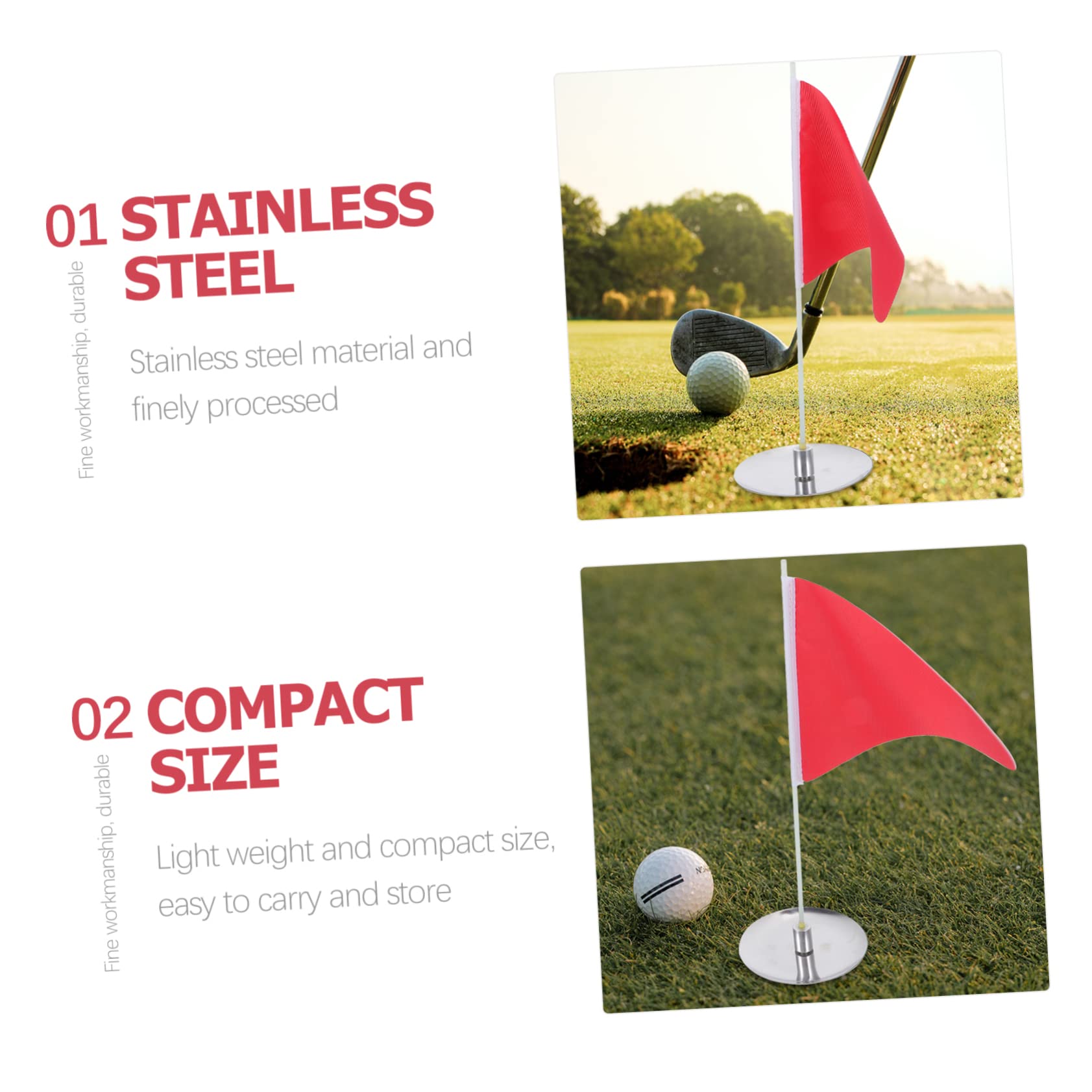 INOOMP 3sätze Golf Flagge Und Lochbecher Hochwertige Golfausrüstung Für Training Freizeitgestaltung Im Garten Leicht Und Tragbar Für Verbesserte Golf-fähigkeiten
