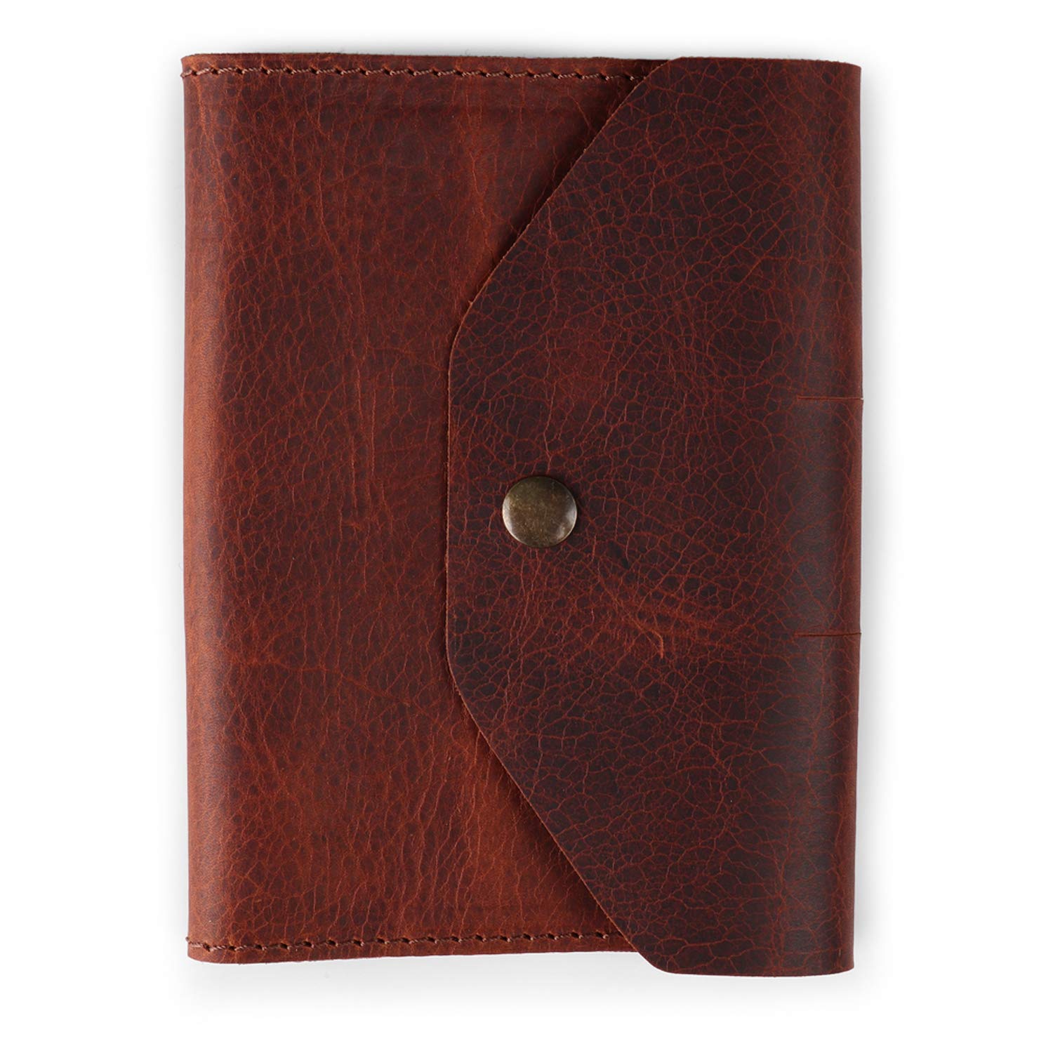 Londo Porte-Documents en Cuir Véritable avec Bloc-Notes et Fermeture à Pression