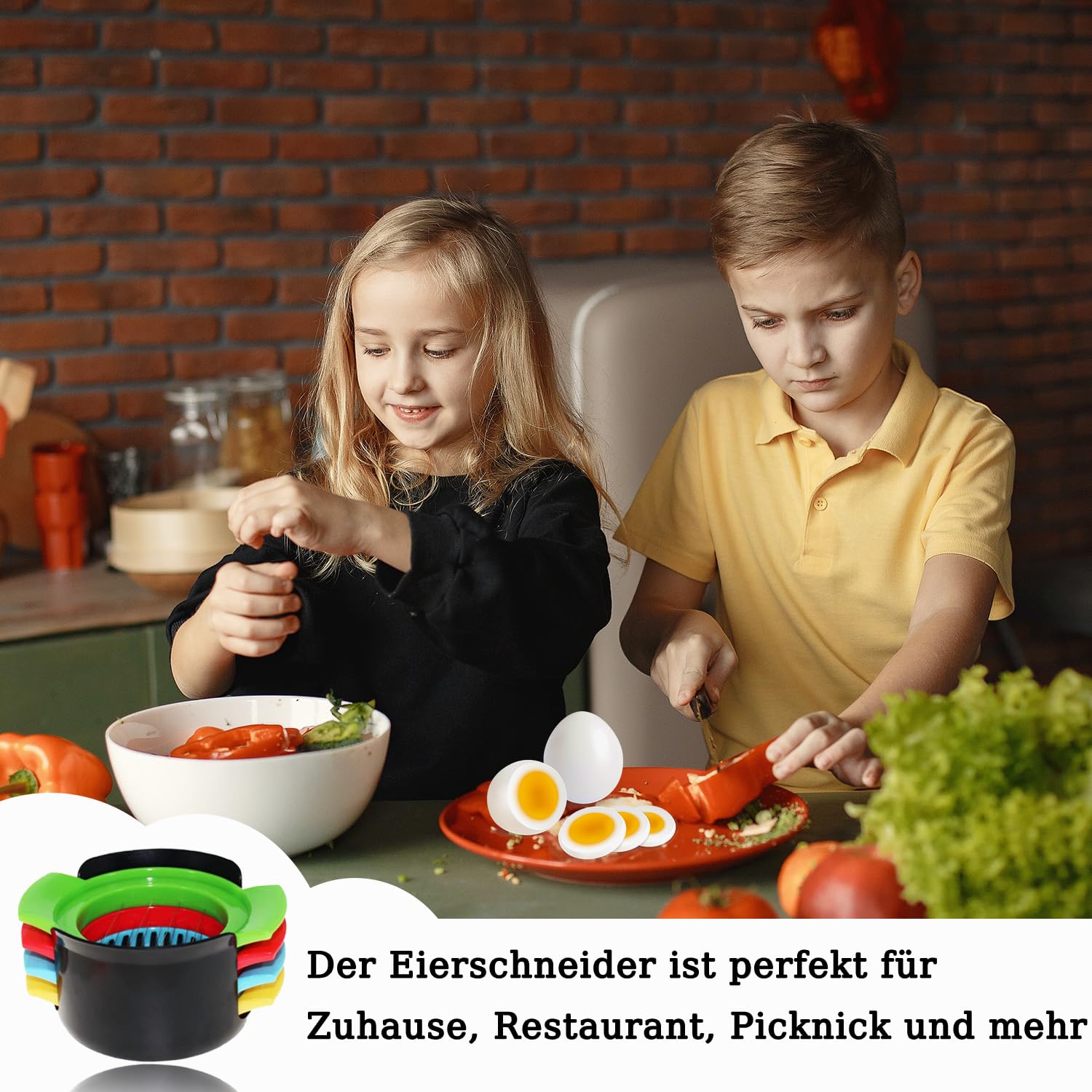 Coupe Œuf 4 En 1 VINEST - Acier Inoxydable 304 - Pour Œufs, Kiwis, Fraises