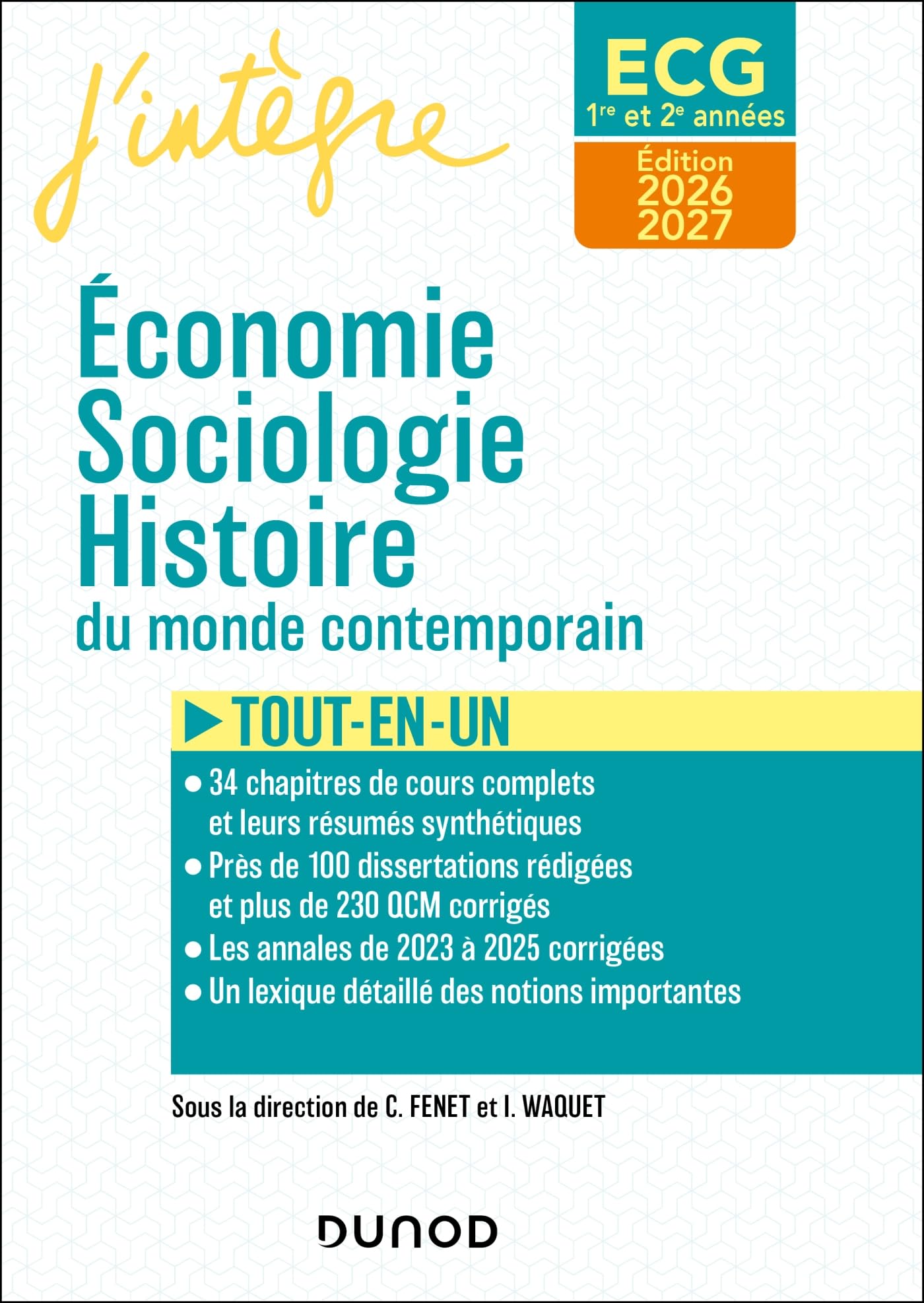 ECG 1 ET ECG 2 - Economie, Sociologie, Histoire du monde contemporain 2026-2027: Tout-en-un