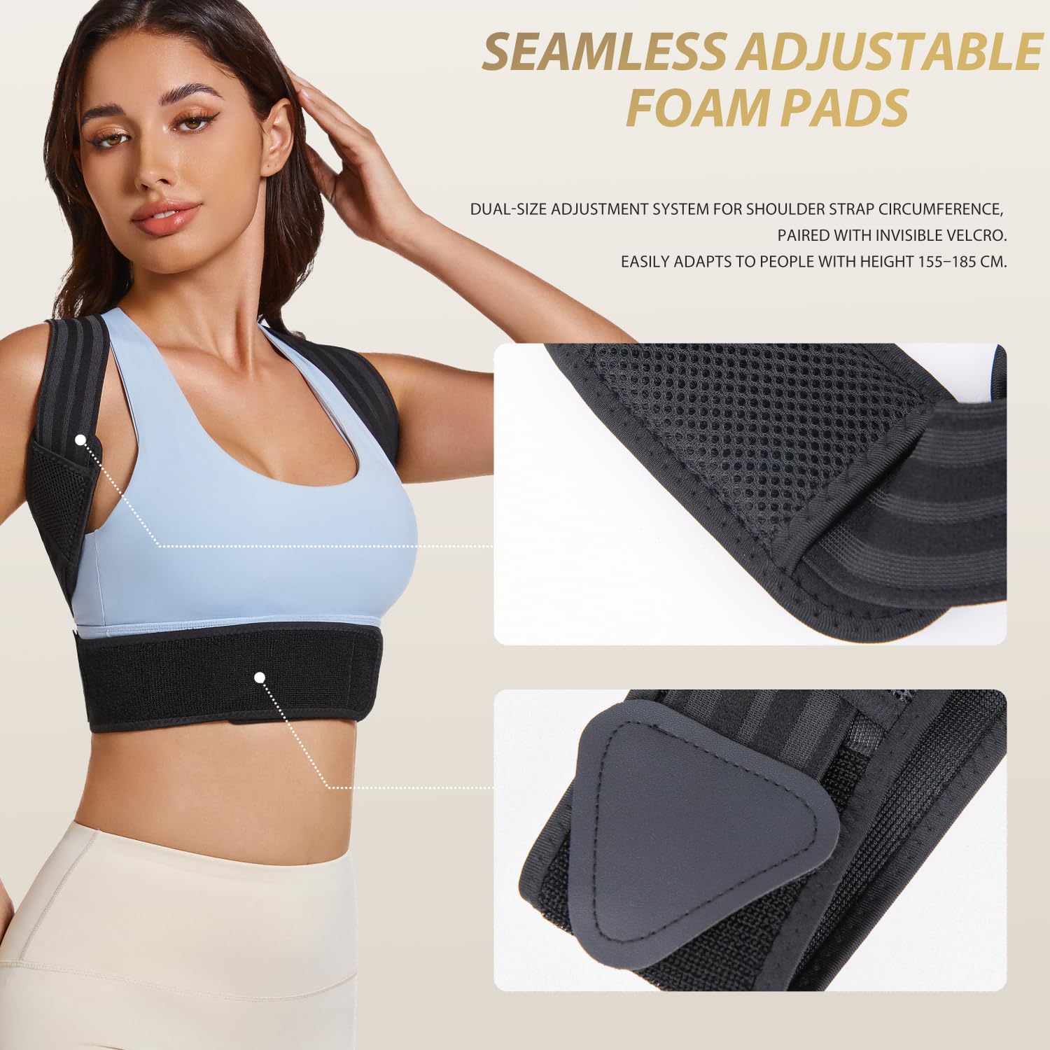 Posture Corrector for Women and Men, Adjustable Upper Back Brace for Pain Relieve, Scoliosis, Hunchback, Hump, Thoracic. Comfy Back Support Providing Pain Relief for Back, Neck, Shoulder and Posture Correction (Medium)