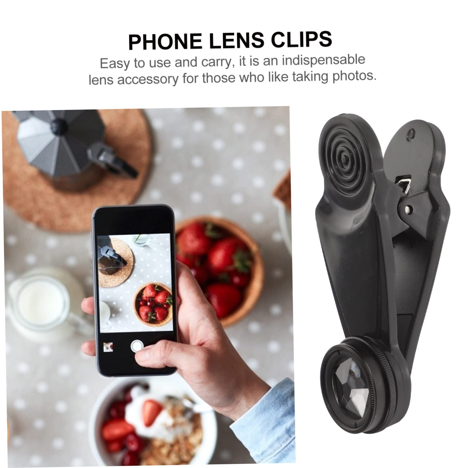 KOMBIUDA Kit Obiettivi 10 in 1 Grandangolare Fisheye Per Fotocamera Del Telefono Nero Teleobiettivo E Macro