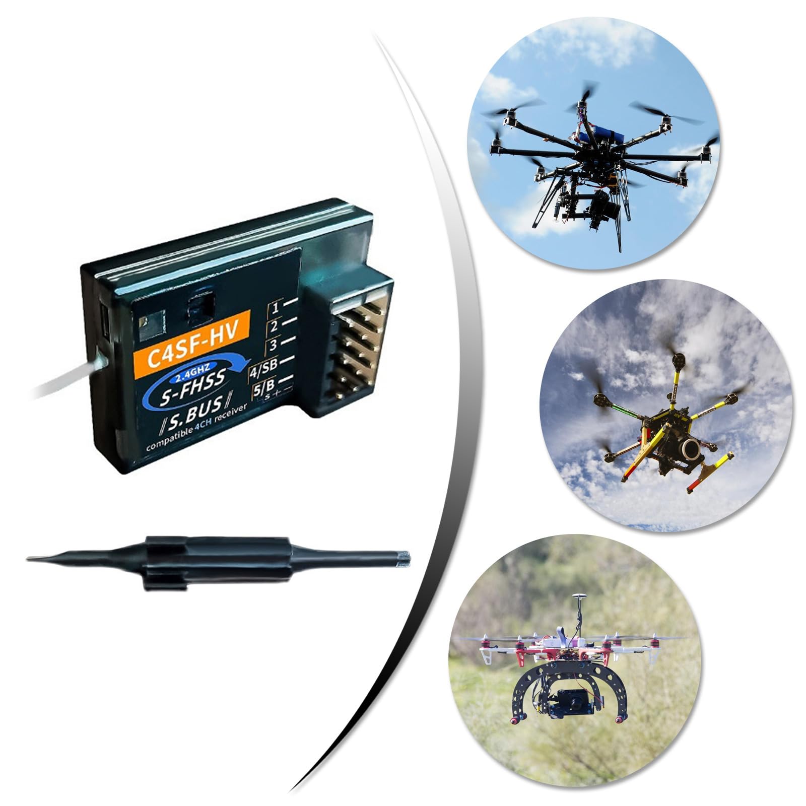 C4SF-HV C4SFHV Receiver 2.4GHz S-FHSS/FHSS SBUS 2.4Ghz for FutabaS FHSS FHSS SBUS 3PV 3PK 4PKS 7PK Remote Car Drift