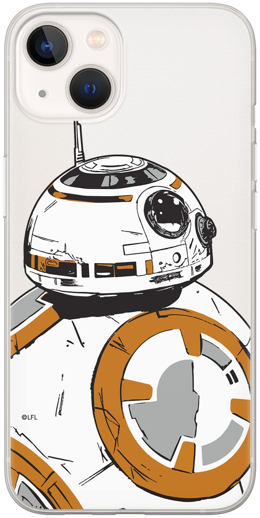 ERT GROUPStar Wars BB8 Case Designed for iPhone 13, 6.1 inch, TPU Shockproof Protective Phone Cover, Raised Edges, Scratch Resistant Design, Star Wars Design