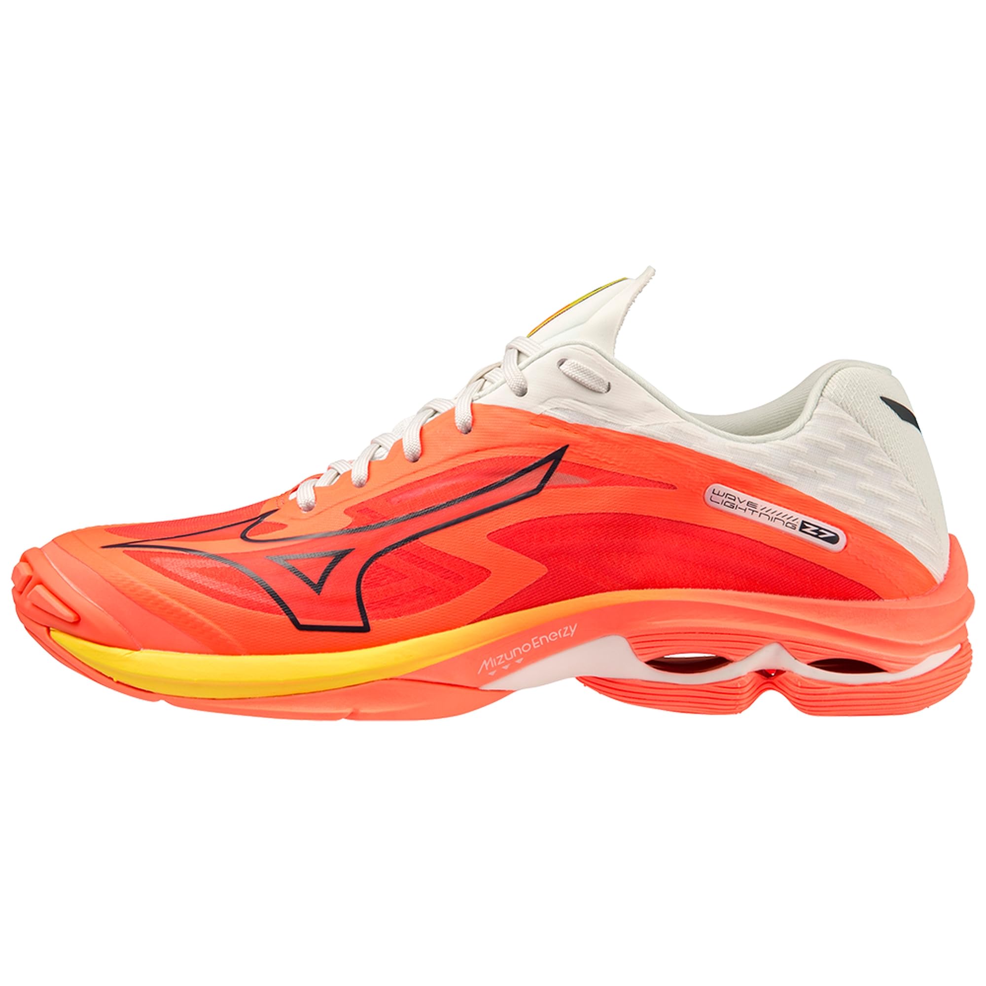 Mizuno Wave Lightning Z7 Chaussures de Volleyball Unisexes pour Adultes NeonFlame/Black/Bolt2Neo, 45 EU, Neonflame Black Bolt2neo, 45 EU