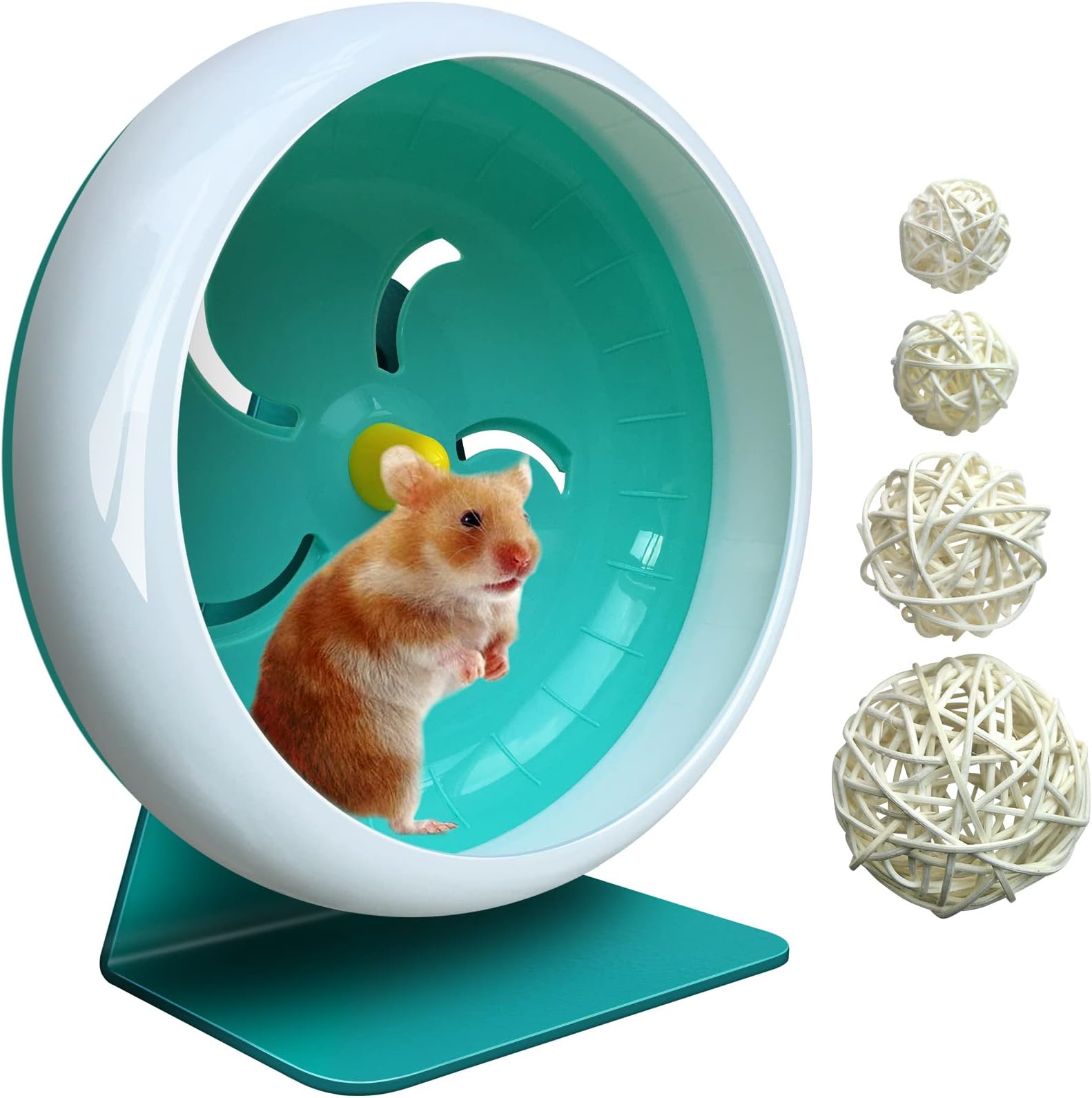 n Hamster Wheel, Silent Spinner, Adjustable Stand, 6.9 inch (Blue A) for Hamsters, Gerbils, Mice