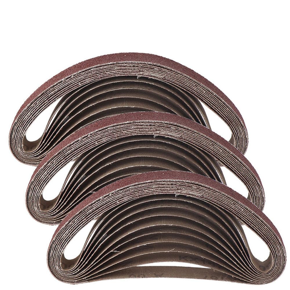 10/30 lijas abrasivas de 20 x 520 mm para pulir, Accesorio para lijadora de Banda, 30 Unidades, 400