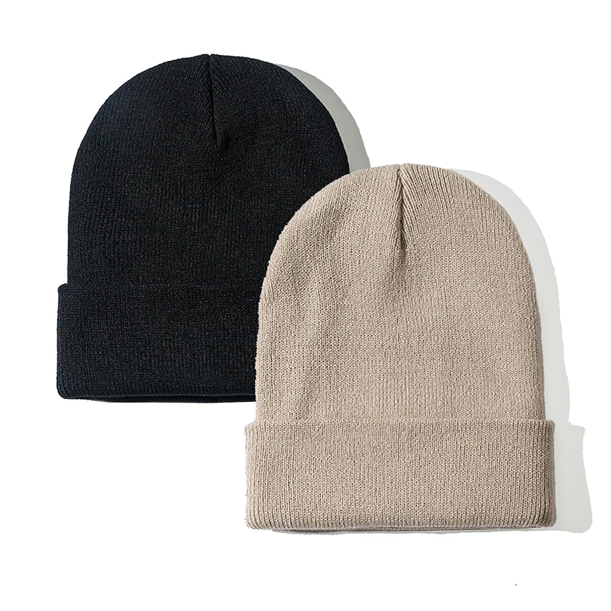 ZOORON Beanie for Women Men Unisex Cuffed Plain Skull Knit Hat