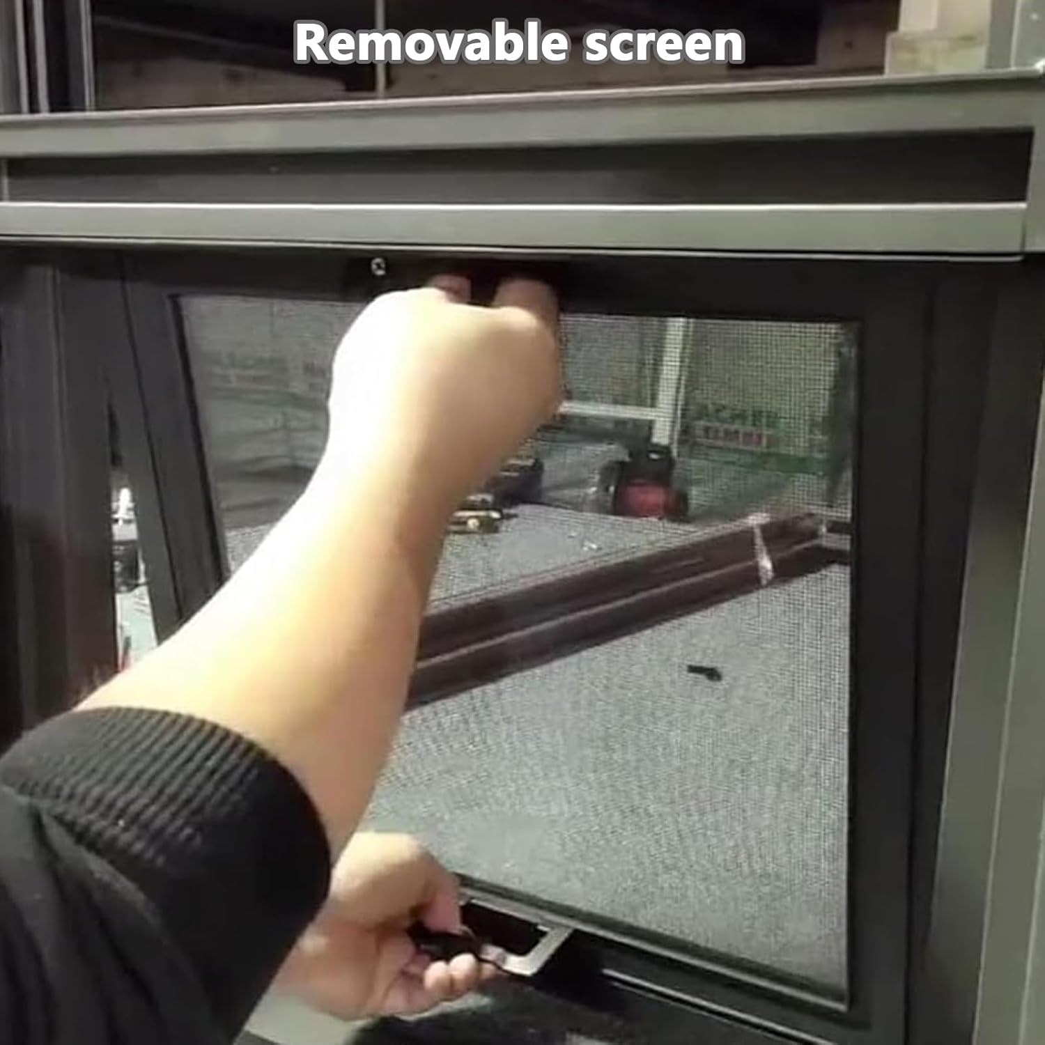 Vertical Sliding Window, Flush Mount Window That Open, Aluminum Ventilation Replacement Windows, Flush Mount Windows That Open with Glass and Screen, for Houses/Bathroom/Basement(WxH 14x31in/35