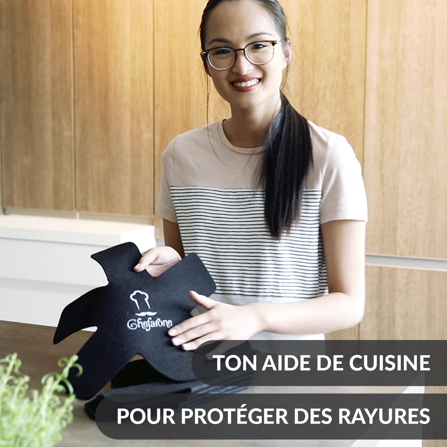 Protège poêles et séparateur de casseroles Cherafone – Lot de 5 – Parfaits pour éviter Les Rayures sur des poêles antiadhésives