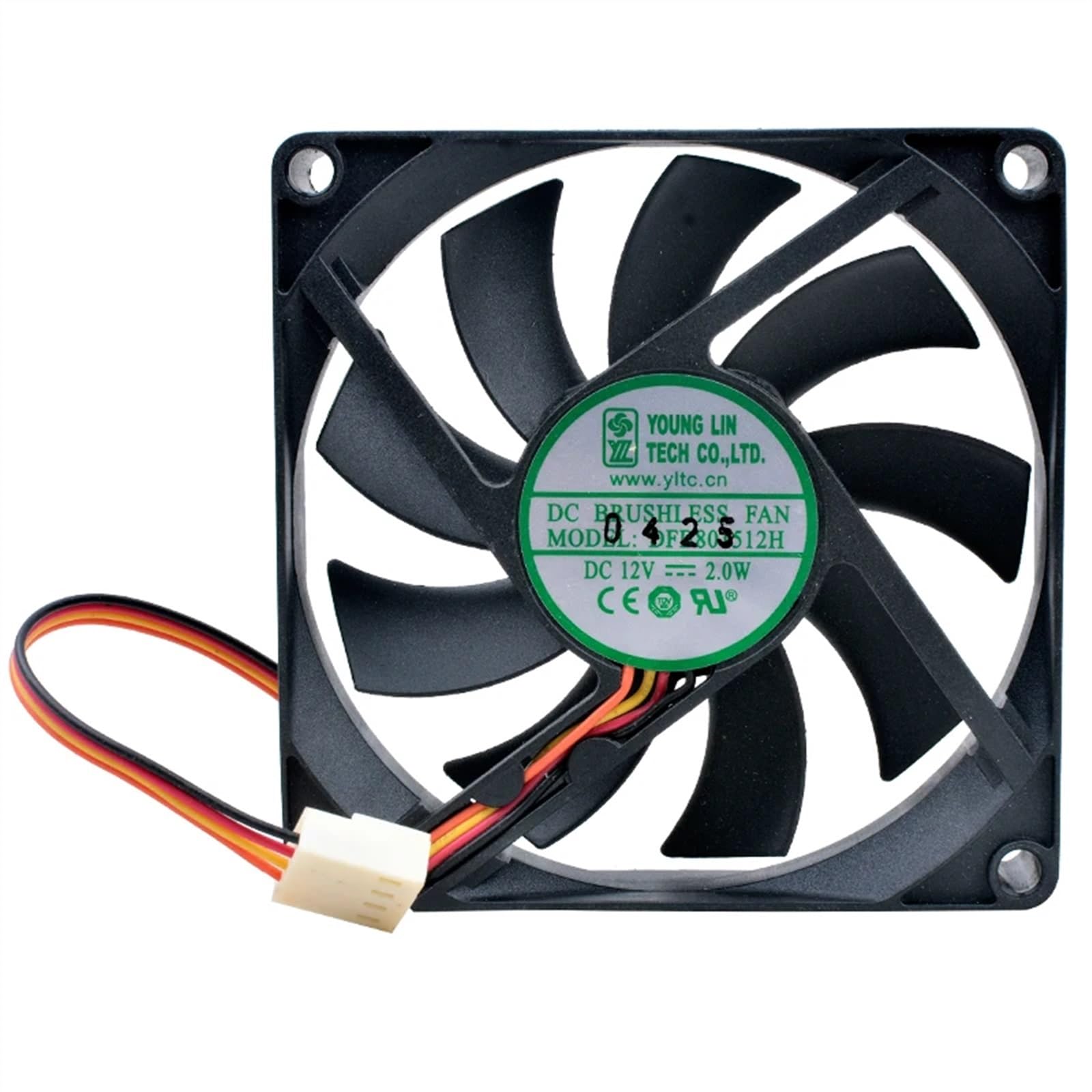 DFB801512H 8 cm 80 mm wentylator 80 x 80 x 15 mm DC 12 V 2,0 W podwójne łożysko kulkowe 4-pinowe złącze PWM wentylator obudowy do CPU