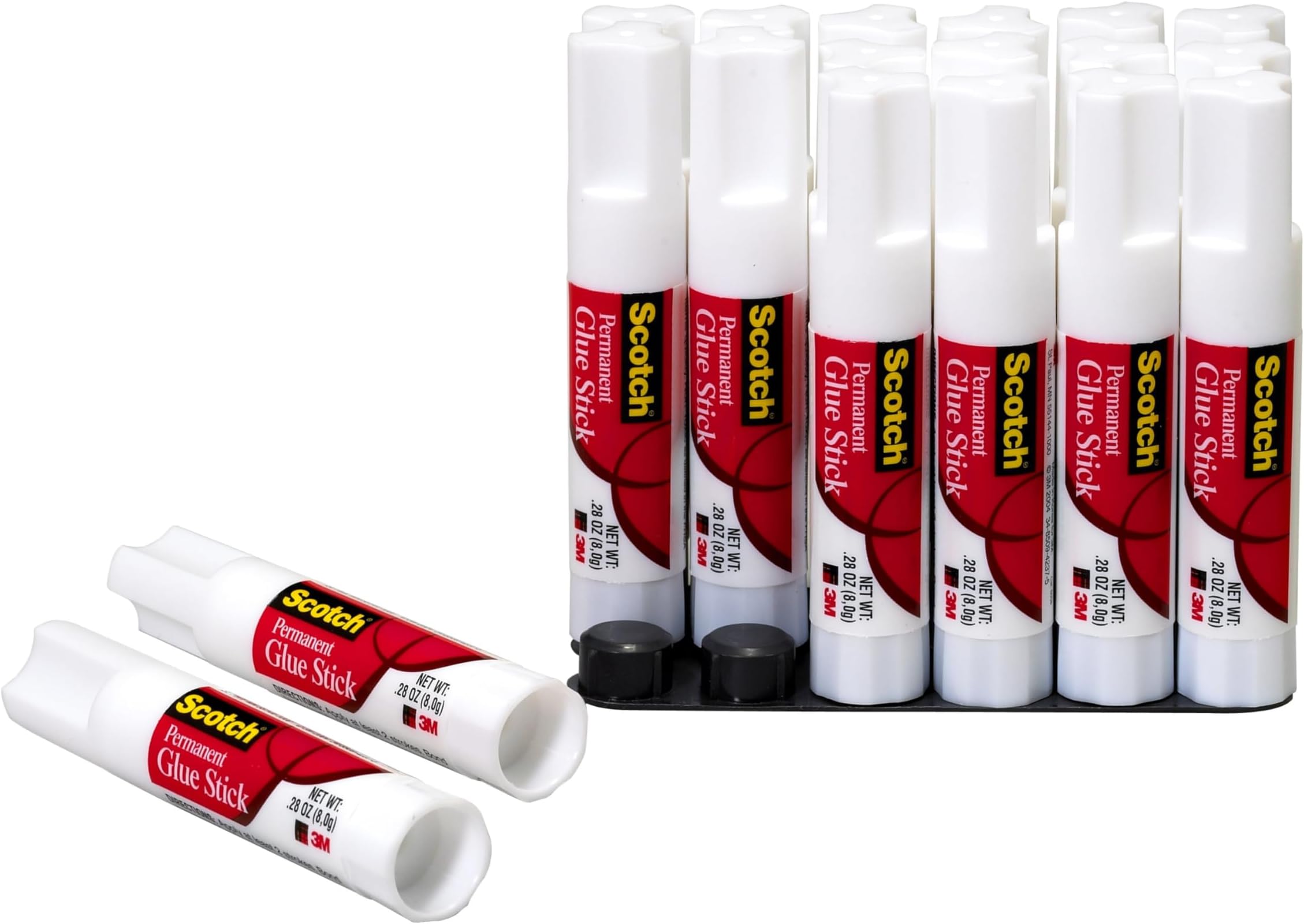 Scotch Glue Stick, .28 oz, 18-Pack, Acid Free and Non-Toxic (6008-18)
