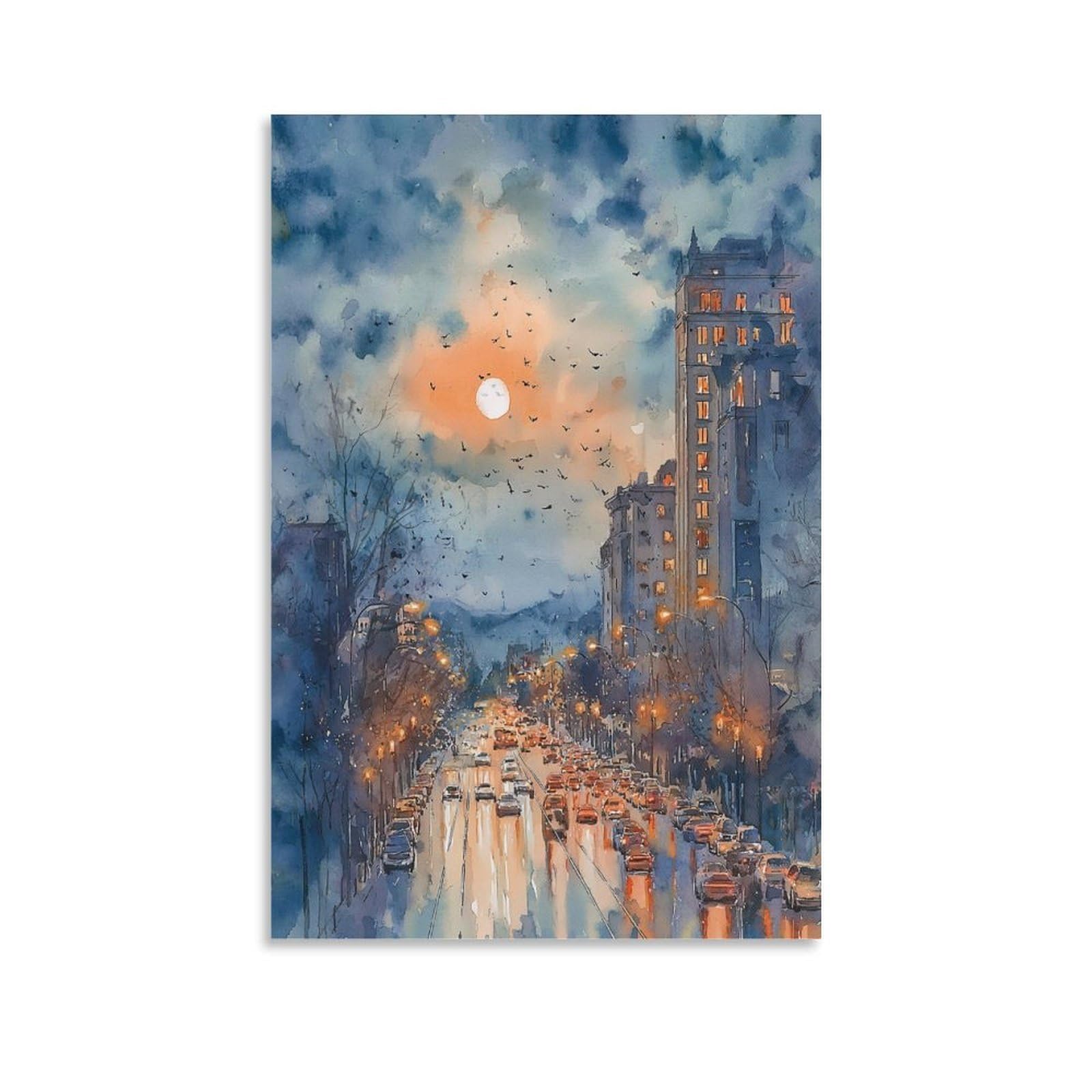 Portland 24x36inch(60x90cm) Vintage Travel Poster Watercolor Canvas Art