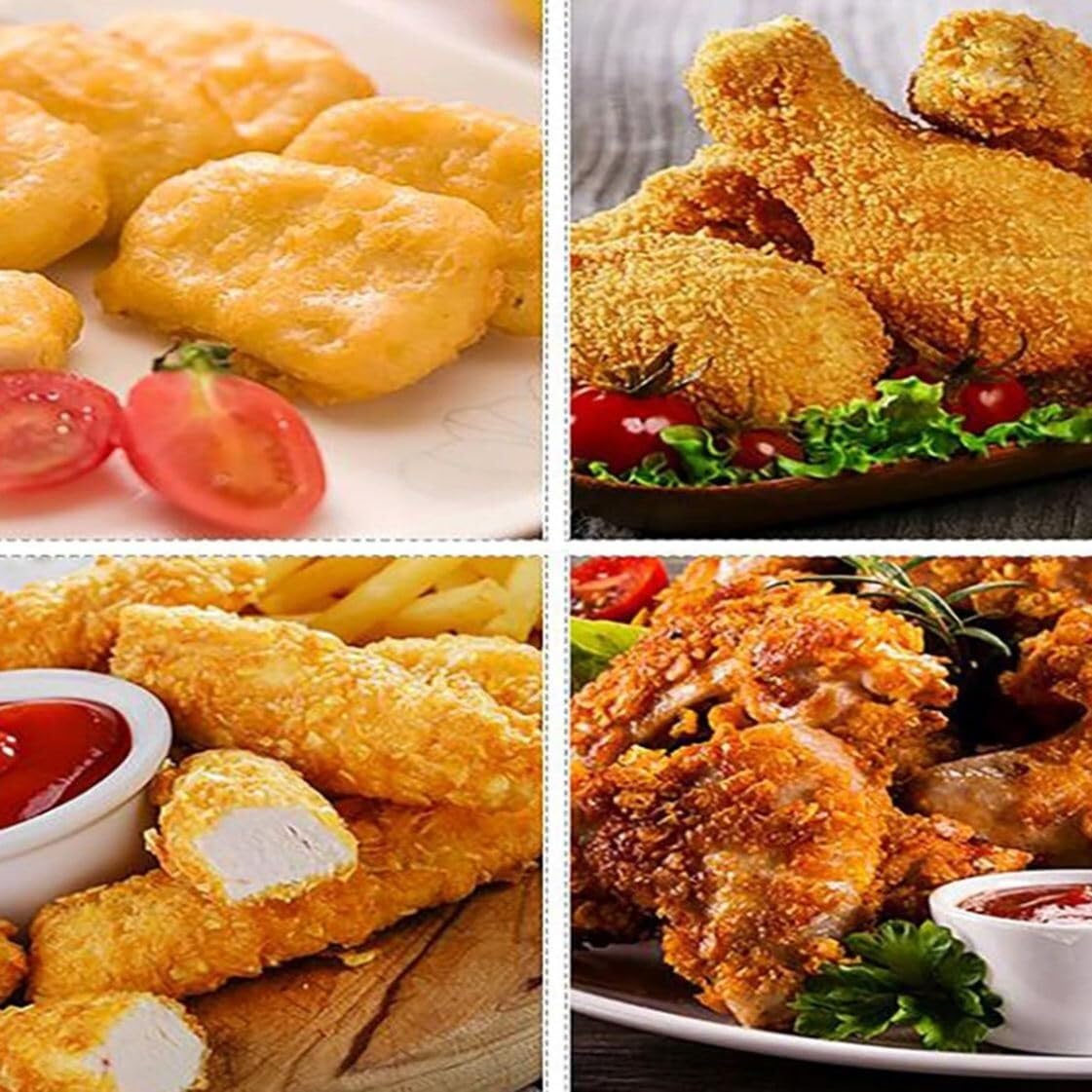 Estación de empanado de pollo frito, preparación de empanado premium para restaurantes y cocineros caseros, perfecta para pollo frito crujiente y fácil preparación de comidas