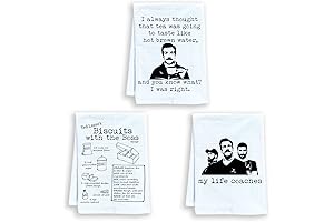 Life Coaches Kitchen Towels -- Talk to the Biscuits, Hot Brown Water, Plant Coach